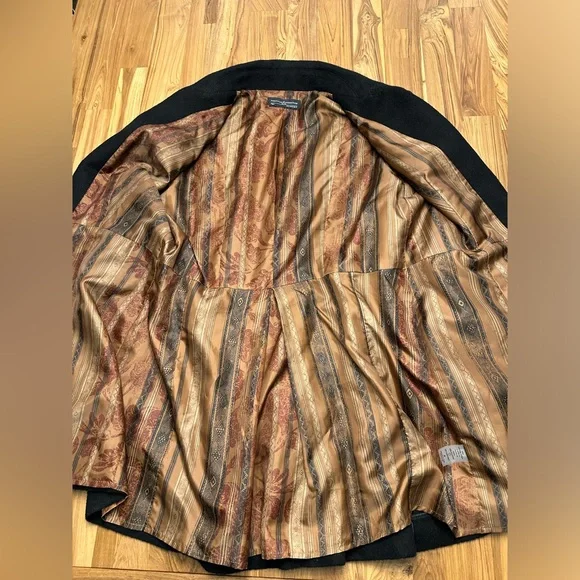 Peruvian Connection black jacket baby alpaca and wool tailored fit size 14 - Picture 7 of 9